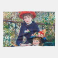 Två systrar - Renoir Impressionist Painting 1881