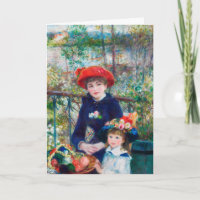 Två systrar - Renoir Impressionist Painting 1881