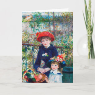 Två systrar - Renoir Impressionist Painting 1881 Kort