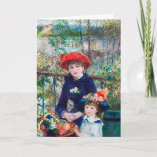 Två systrar - Renoir Impressionist Painting 1881 Kort