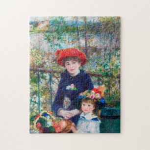 Två systrar - Renoir Impressionist Painting 1881 Pussel