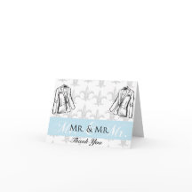 Två tack för bröllop för smokingbrudgum glada