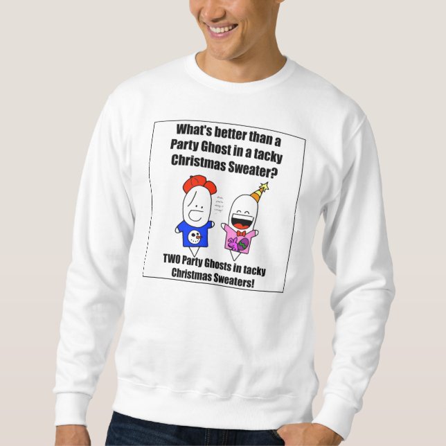Två Tacky tröjor och en partyspöke Lång Ärmad Tröja (Framsida)
