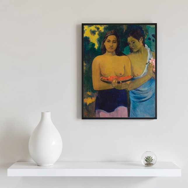 Två taitiska kvinnor (1899) av Paul Gauguin Poster (Skapare uppladdad)
