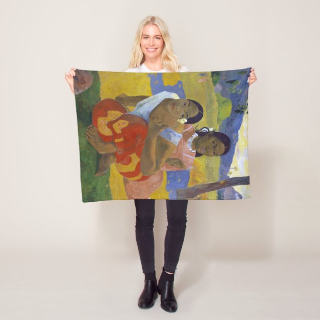 Två taitiska kvinnor, Gauguin Fleecefilt (På plats)