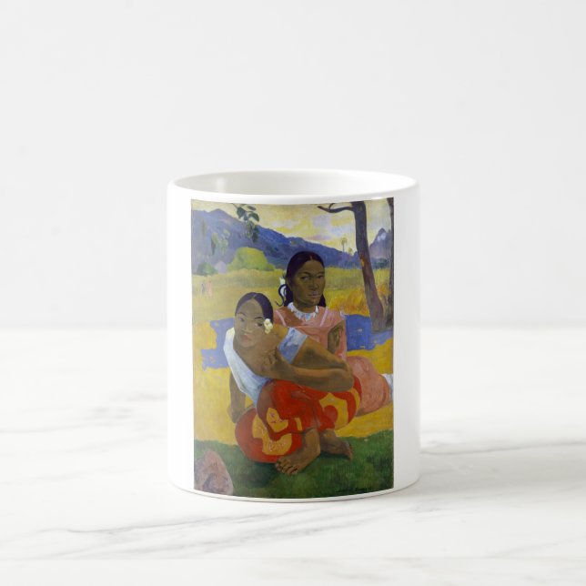 Två taitiska kvinnor, Gauguin Kaffemugg (Center)
