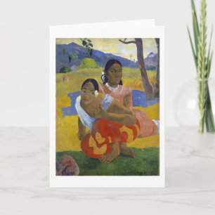 Två taitiska kvinnor, Gauguin Kort