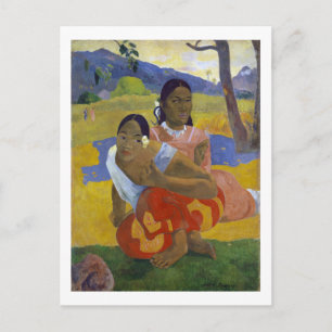 Två taitiska kvinnor, Gauguin Vykort