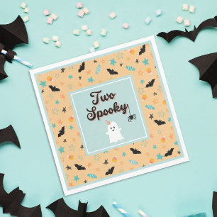 Två taloky Kön Neutral Halloween 2:a födelsedagen Pappersservett