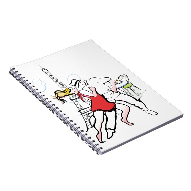 Två Tangueros i Paris Anteckningsbok Med Spiral (Högra Sidan)