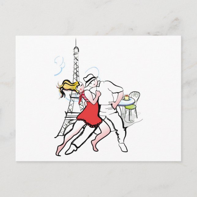 Två Tangueros i Paris Vykort (Framsida)