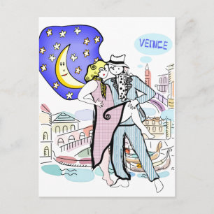 Två Tangueros i Venedig Vykort