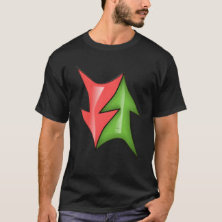 Två tecken som visar betydelsen En grön upp och g T Shirt