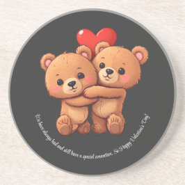 Två tecknader bär på kramning. underlägg