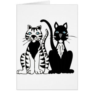 Två Tecknader Hälsningskort