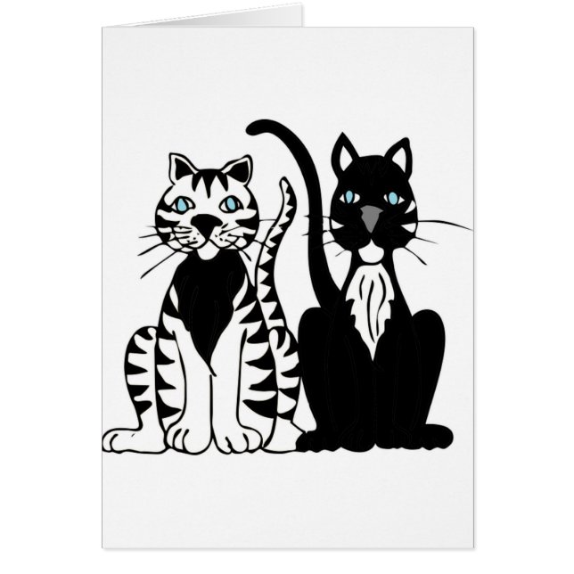 Två Tecknader Hälsningskort (Framsidan)