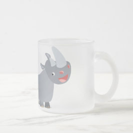 Två Tecknader: Rhinos Frosted Glass Mugg