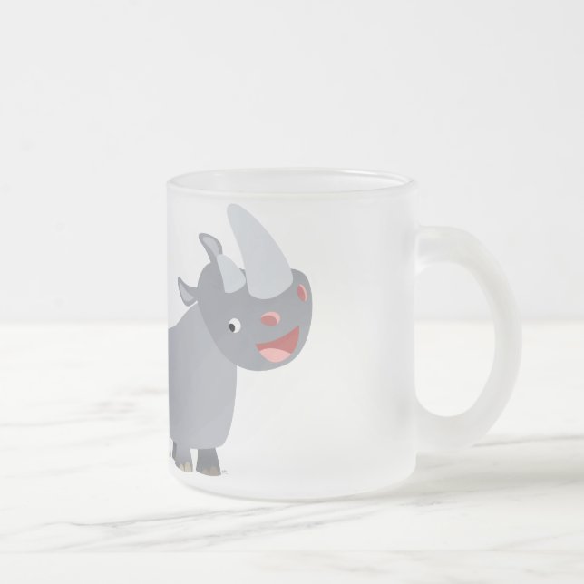 Två Tecknader: Rhinos Frosted Glass Mugg (Höger)