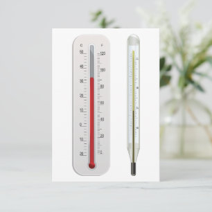 Två termometerinbjudningar inbjudningar