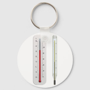 Två termometrar Keychain Nyckelring