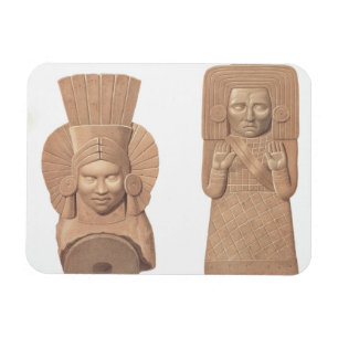 Två terrakottafigurer av kvinnor från Palenque, Magnet