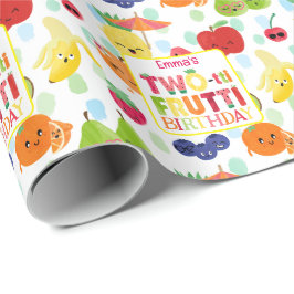 Två-ti Frutti Cutie Fruit 2:a födelsedagen Party Presentpapper