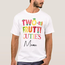 Två-ti Frutti Cutie Fruit 2:a födelsedagsföräldern T Shirt
