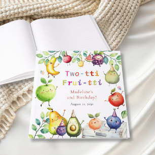 Två-ti Frutti Dancing Fruits 2:a födelsedagen Part Gästböcker