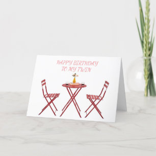 *TVÅ* TID FÖR ATT CELEBRATA DIN " BIRTHDAY " KORT