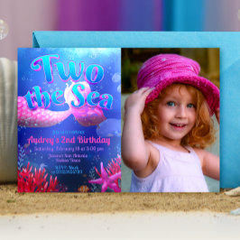 Två till havet med fotolandskap inbjudningar