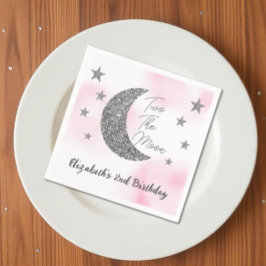 Två Till Månen 2-års Födelsedags Servetter