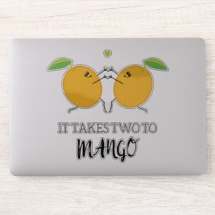 Två till Mango Tango Funny Food Pun Klistermärken