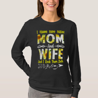 Två titlar Mamma och maka, bästa fru Mors dag Sol T Shirt