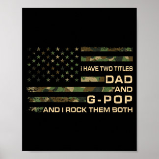 Två Titlar Pappa Och G-Pop Pappas Dag Farfar Poster