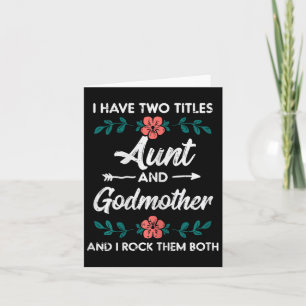 Två Titles Moster Godmor Mors dag Aunty Auntie Kort