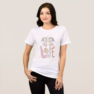 Två tjejer i kärlek t shirt