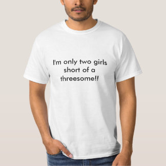Två tjejer kort av en trekant! tee shirt