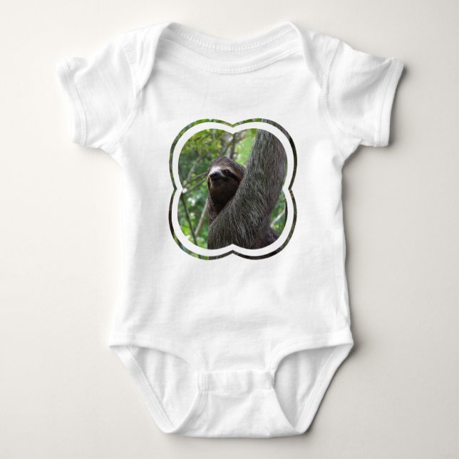 Två Toed SlothbabyT-tröja Tee Shirt (Framsida)