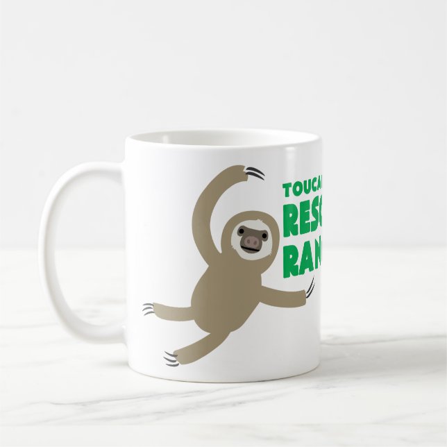 Två Toed Slothmugg Kaffemugg (Vänster)