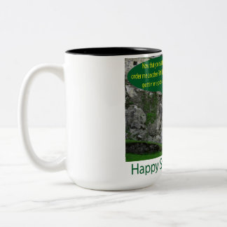 två ton 15 oz mugg, lycklig st patricks dag. iri Två-Tonad mugg