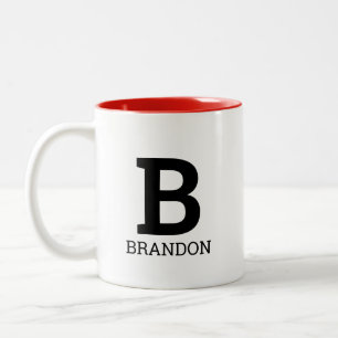 Två ton kaffepresentation färg mugg med namn mon