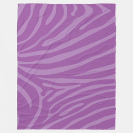 Två ton Lila Zebra tryck Fleecefilt