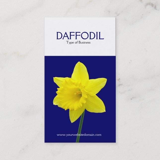 Två ton Lodrät Daffodil (000066) Visitkort (Framsida)