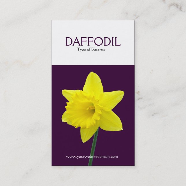 Två ton Lodrät Daffodil (330033) Visitkort (Framsida)
