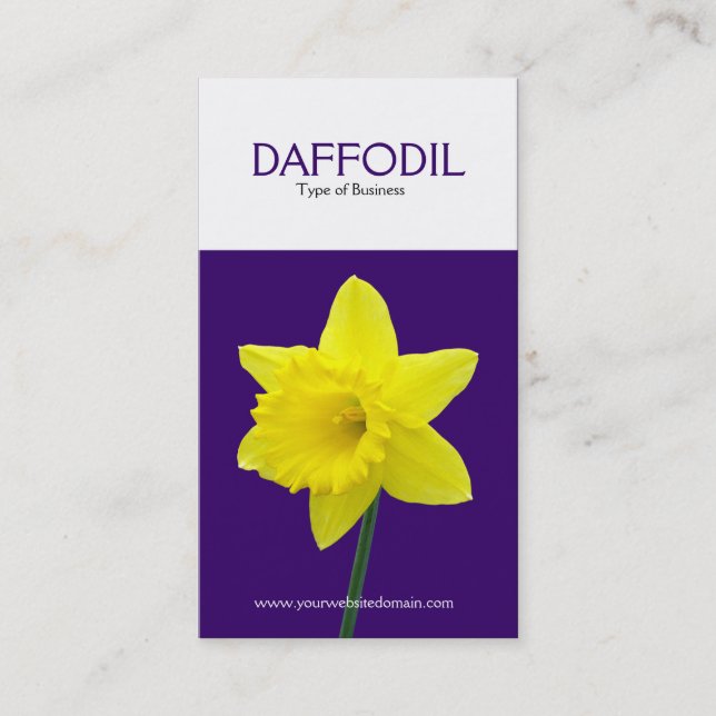 Två ton Lodrät Daffodil (330066) Visitkort (Framsida)
