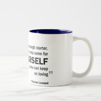 Två-tona muggen - 'är kärlek lik sourdough… ", Två-Tonad mugg