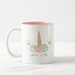 Två tonad Unicornmugg med rosa insida Två-Tonad Mugg