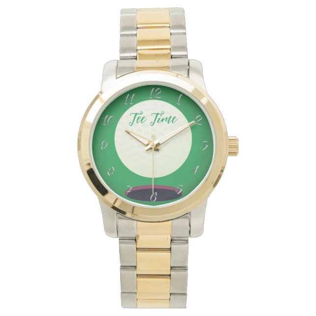 Två tonade Golfer-gåva Armbandsur (Framsida)