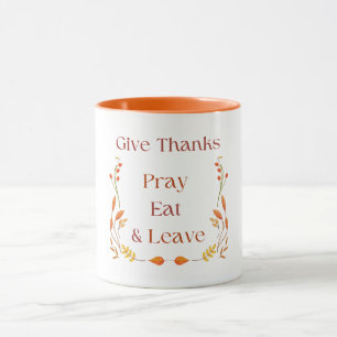 Två tonade Happy thanksgiving Helgdag Mugg