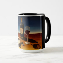 Två tonade Mugg ’Vin & Cigars’